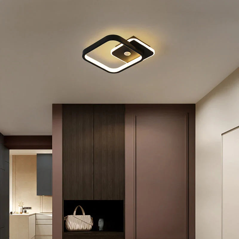 Lustra LED cu Senzor Miscare PS510BK, 15W, lumina Rece/Calda/Neutra 3000K/4000K/6000K, Metal si Acril, imaginea 3