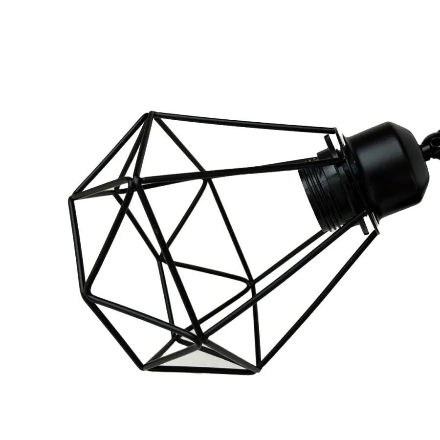 Lustra Aethra, 1x E27, Metal, Negru, imaginea 3