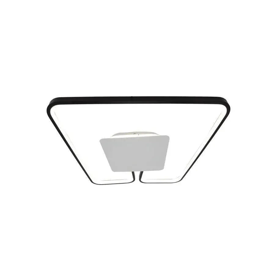 Lustra LED cu telecomanda ANKA 106W, lumina Calda/Neutra, Dimabila, Negru