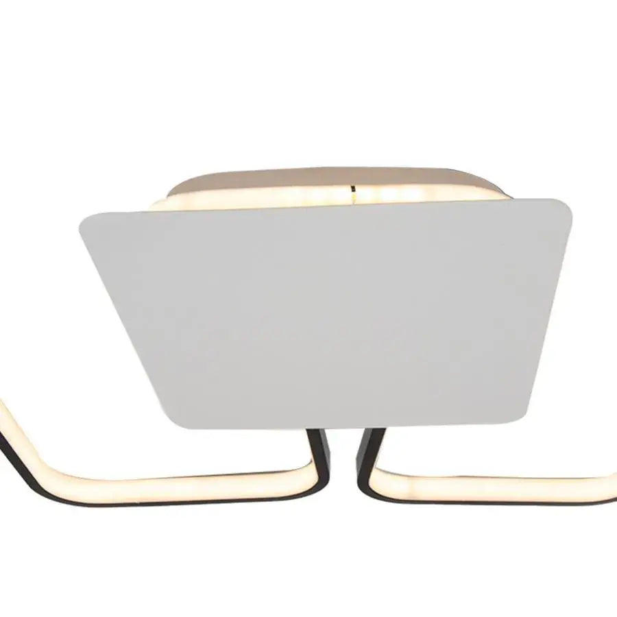 Lustra LED cu telecomanda ANKA 106W, lumina Calda/Neutra, Dimabila, Negru