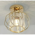 Lustra Monica, 1XE27, Auriu, D 16cm, Metal si Cristal