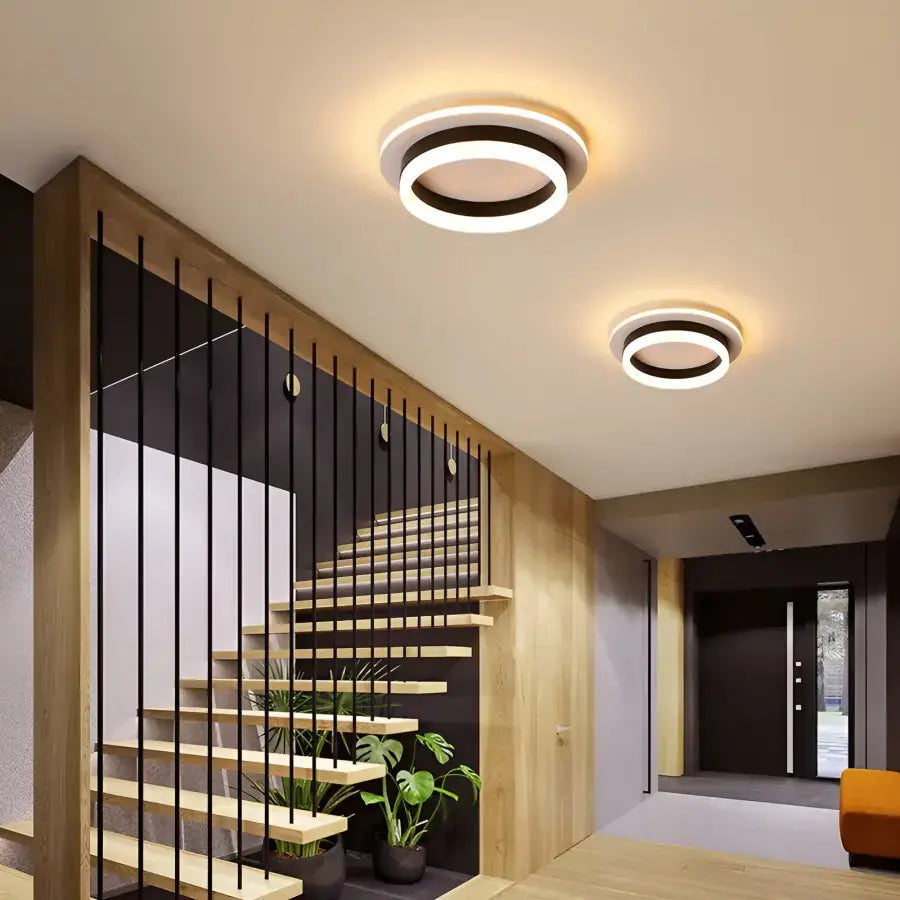Lustra LED SOLENA ROTONDA 13W, Diametru 25cm, lumina Rece/Calda/Neutra, Alb Negru, imaginea 1