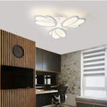 Lustra LED cu telecomanda TULIP 45W, 3 Petale, lumina Rece/Calda/Neutra, Dimabila, Alb