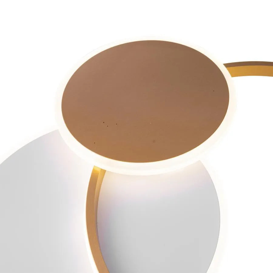 Lustra LED cu telecomanda KILLIAN 46W, 3 Cercuri, lumina Rece/Calda/Neutra 3000K/4000K/6000K, Dimabila, Auriu Alb, imaginea 2