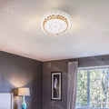 Lustra LED cu telecomanda si cristal ABATIA 24W, Rotunda, lumina Rece/Calda/Neutra, Dimabila, Argintiu