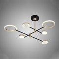 Lustra LED AUGUSTUS 40W, 6 Elemente, Liniara, lumina Rece/Calda/Neutra, Auriu Lucios Negru