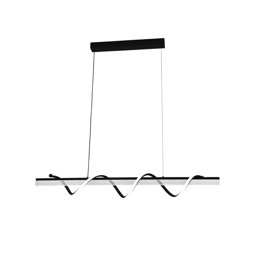 Lustra LED suspendata cu telecomanda JEREMY 94W, Liniara, lumina Rece/Calda/Neutra, Dimabila, Negru