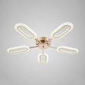 Lustra LED SNOWIE 40W, 5 Elemente, lumina Rece/Calda/Neutra, Auriu Alb