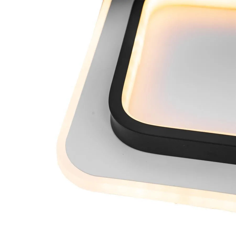 Lustra LED KHAI 20W, lumina Rece/Calda/Neutra, Alb Negru