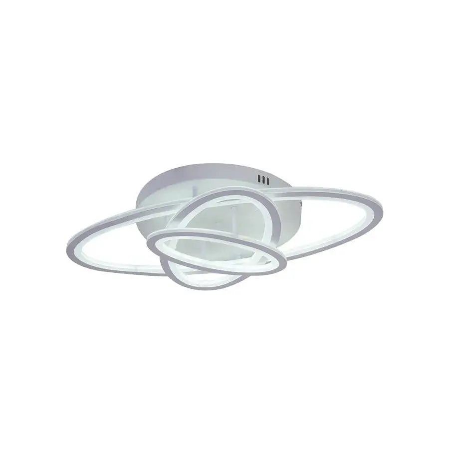Plafoniera LED cu telecomanda TIANA 78W, 3 Elipse, lumina Rece/Calda/Neutra, Dimabila, Alb