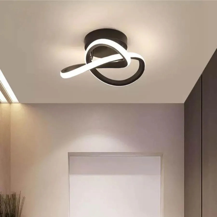 Lustra LED VERTEX Flow 24W, Diametru 25cm, lumina Rece/Calda/Neutra, Negru, imaginea 1