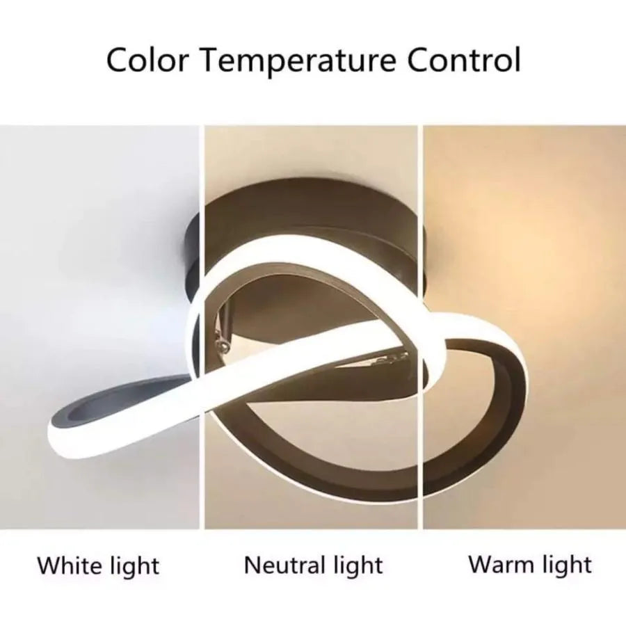 Lustra LED VERTEX Flow 24W, Diametru 25cm, lumina Rece/Calda/Neutra, Negru, imaginea 4