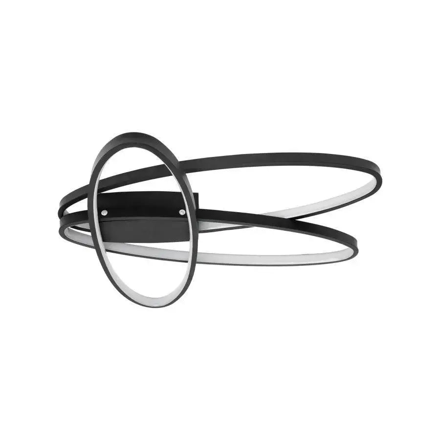 Lustra LED cu telecomanda ORBITA 74W, 3 Elemente, Ovala, lumina Rece/Calda/Neutra, Dimabila, Negru, imaginea 4