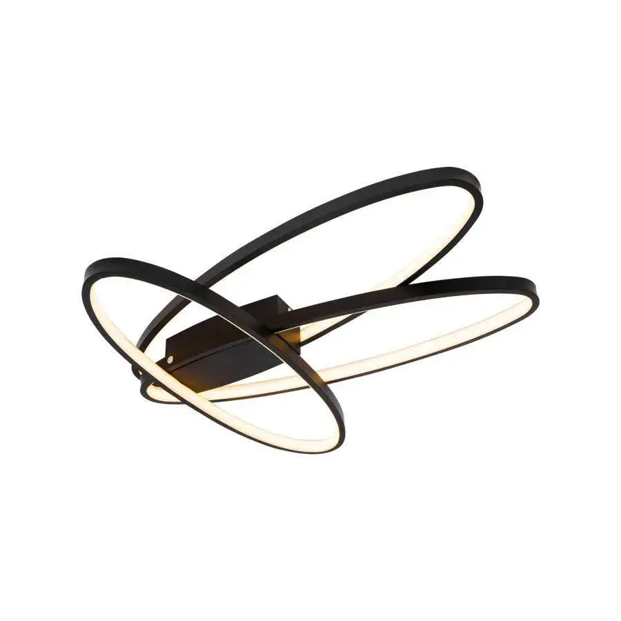 Lustra LED cu telecomanda ORBITA 74W, 3 Elemente, Ovala, lumina Rece/Calda/Neutra, Dimabila, Negru, imaginea 5