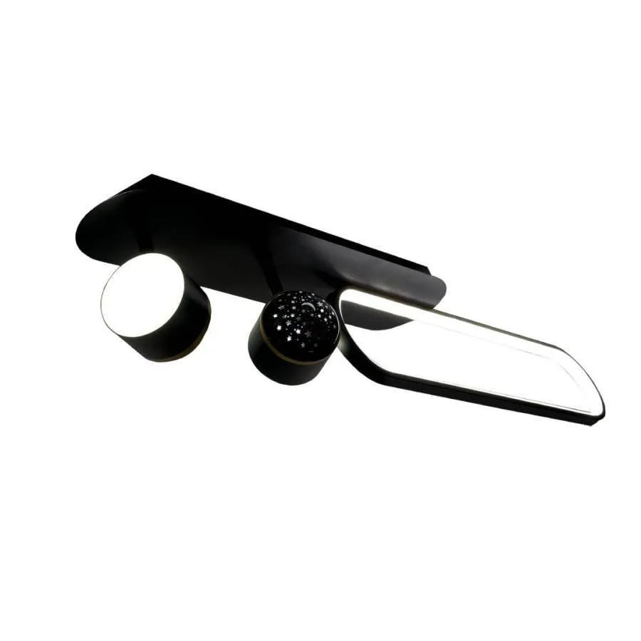 Lustra LED MEISSUN 44W, Liniara, lumina Rece/Calda/Neutra, Negru