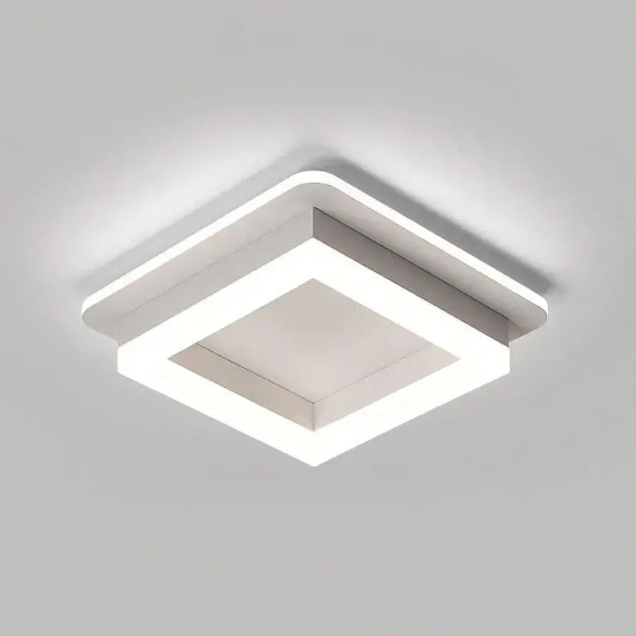 Lustra LED MODERNA 26W, Dimensiune 19.5x19.5, Patrata, lumina Rece/Calda/Neutra, Alb, imaginea 2