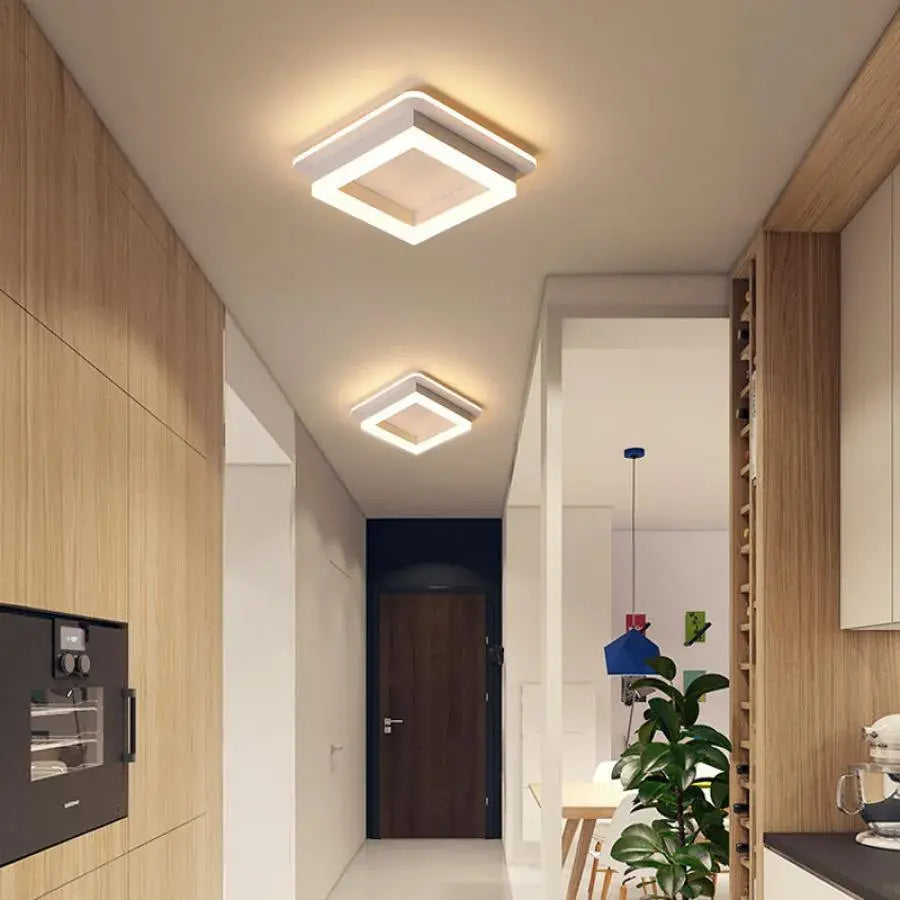 Lustra LED MODERNA 26W, Dimensiune 19.5x19.5, Patrata, lumina Rece/Calda/Neutra, Alb, imaginea 1