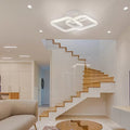 Lustra LED LILIA 20W, 2 Patrate, lumina Rece/Calda/Neutra, Alb
