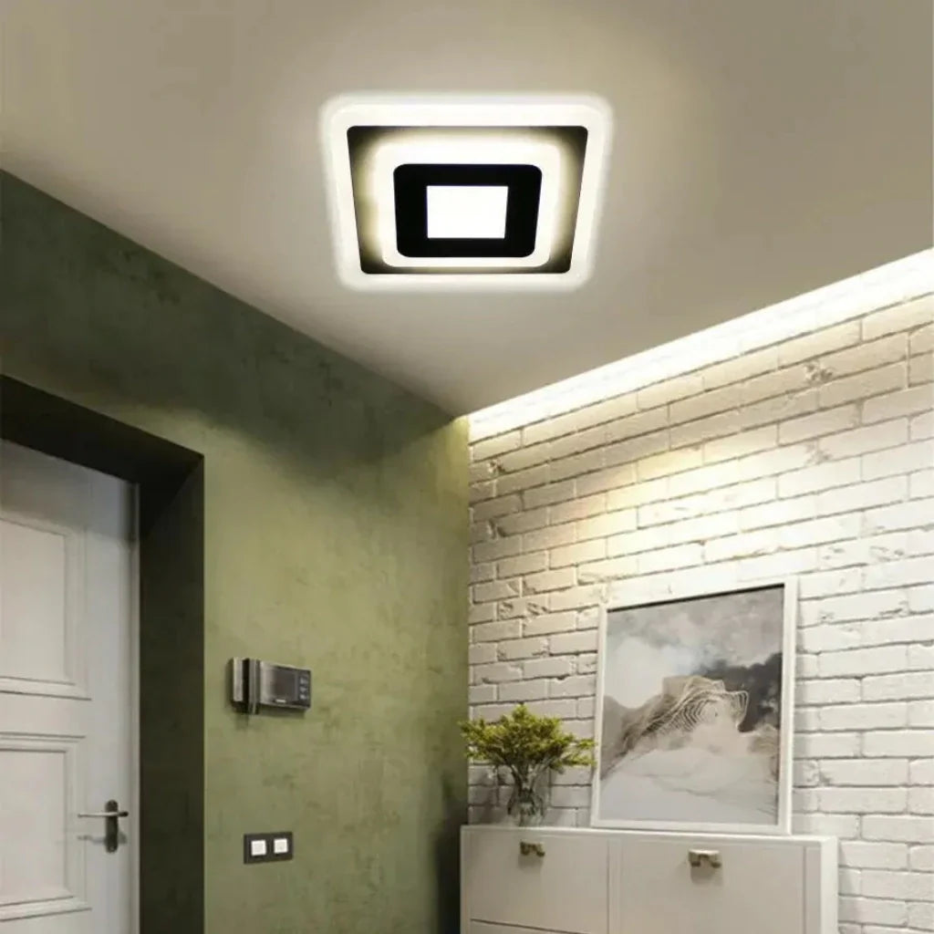 Lustra LED MORNIKA 14W, Diametru 25cm, Patrata, lumina Neutra, Alb, imaginea 1