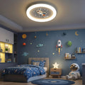 Lustra LED ROCKET 49W, Diametru 49cm, lumina Rece/Calda/Neutra, Alb Albastru