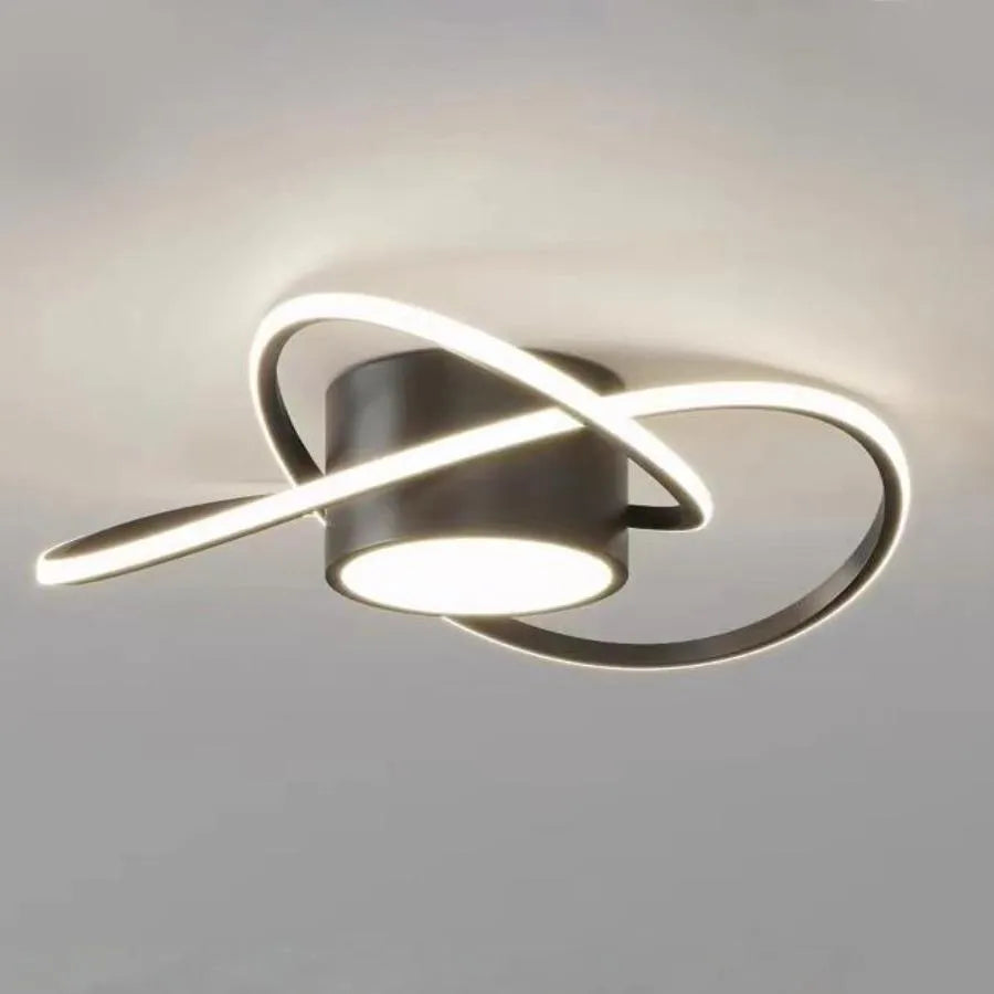 Lustra LED MIMA 30W, lumina Rece/Calda/Neutra, Negru, imaginea 1