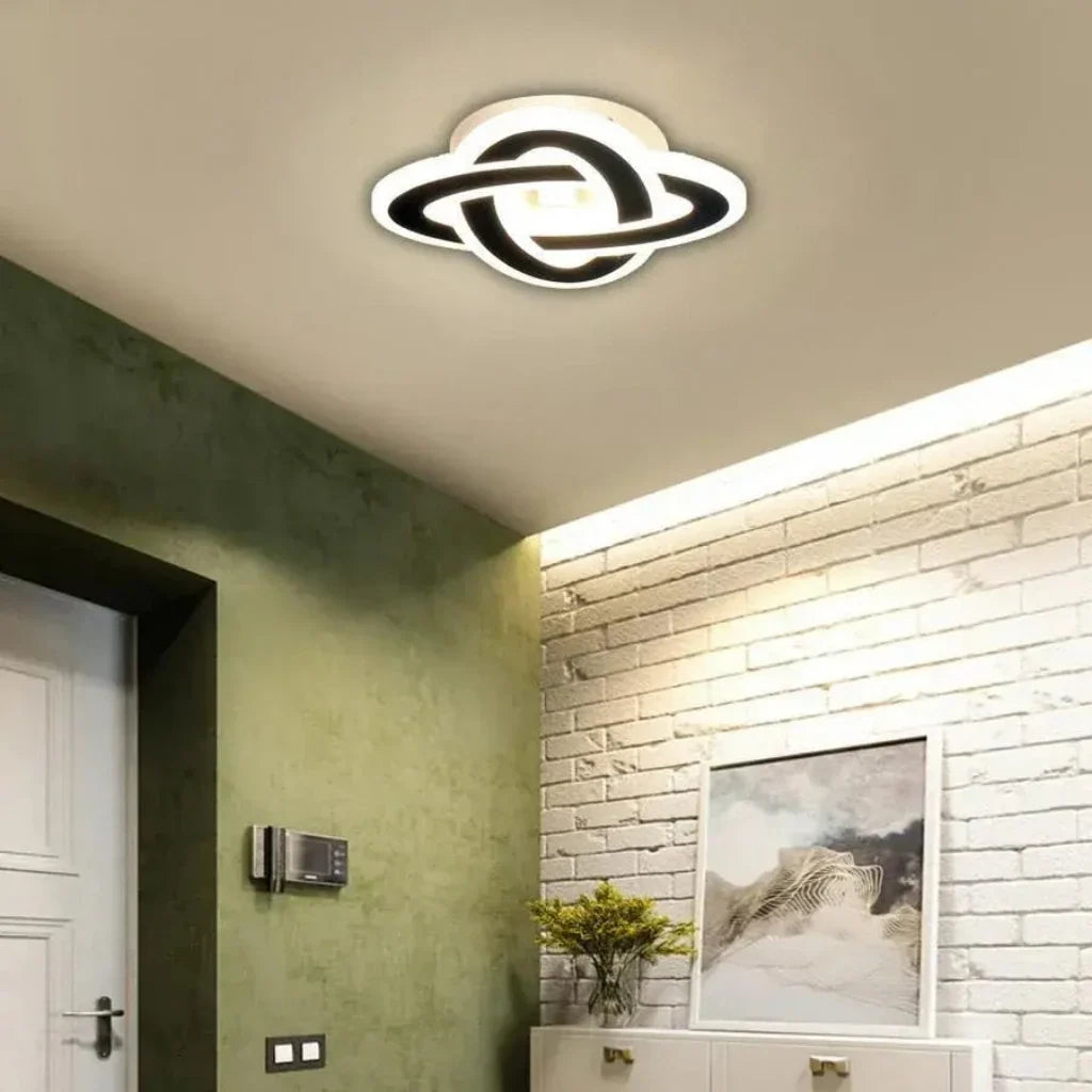 Lustra LED CRINELLA 44W, Diametru 23cm, lumina Rece/Calda/Neutra 3000K/4000K/6000K, Negru, Metal si Acril, imaginea 3