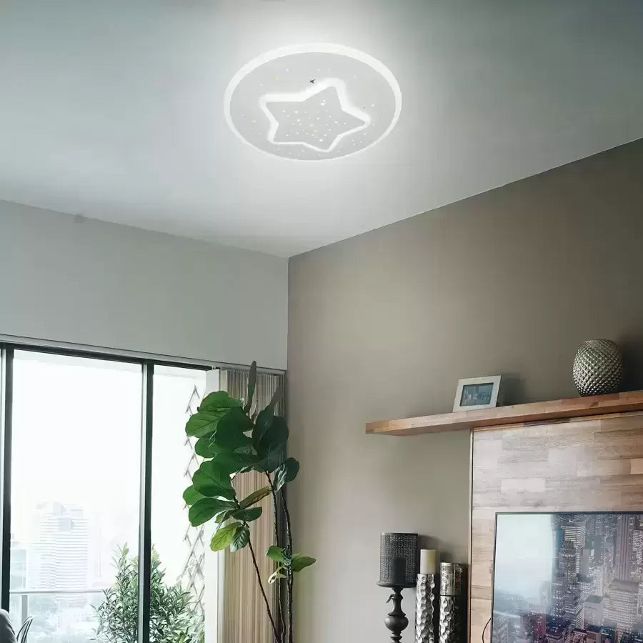 Lustra LED GUARENA, 18W, lumina Rece/Calda/Neutra, Alb