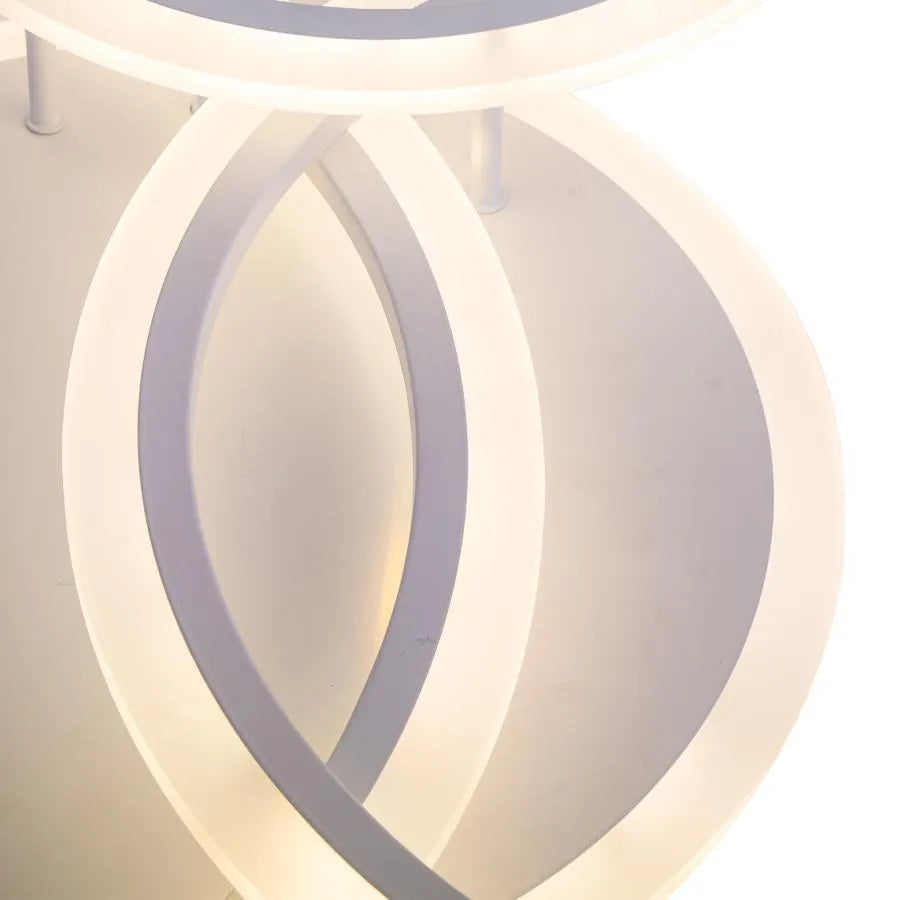 Lustra LED cu telecomanda LUCY 69W, 4 Cercuri, lumina Rece/Calda/Neutra, Dimabila, Alb