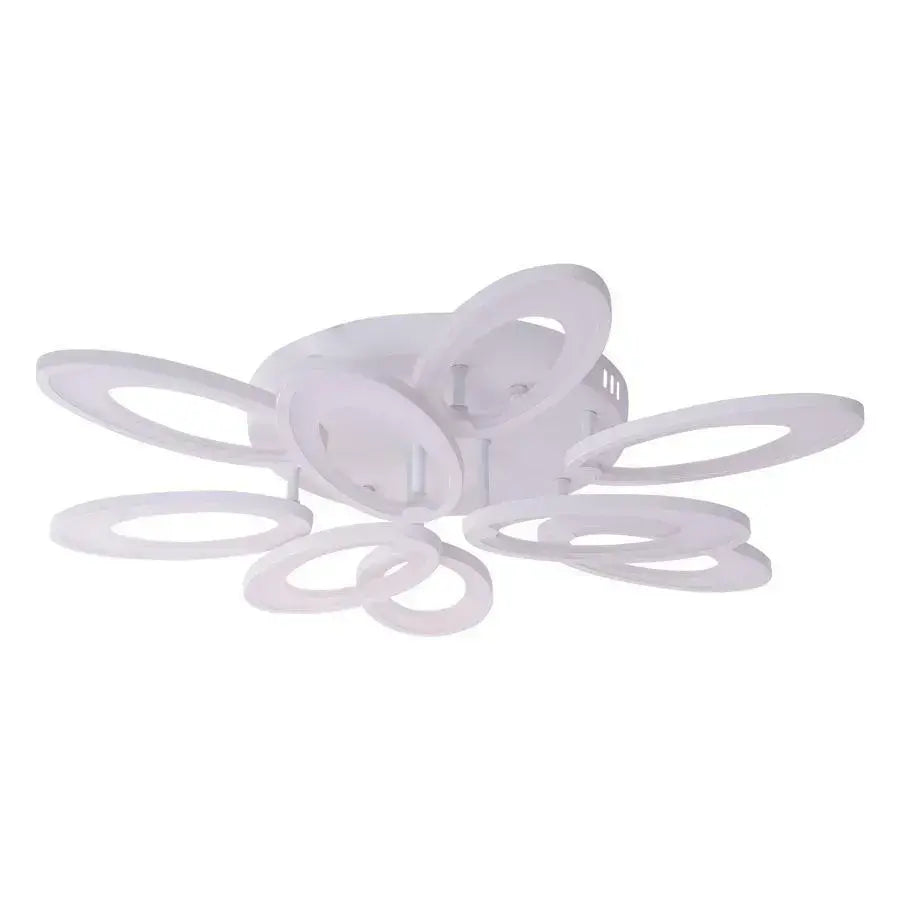 Lustra LED cu telecomanda SUNFLOWER 98W, 9 Elemente, lumina Rece/Calda/Neutra, Dimabila, Alb, imaginea 4