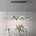 Lustra LED suspendata cu telecomanda AMINIA 80W, Liniara, lumina Rece/Calda/Neutra, Dimabila, Negru, Inaltime Reglabila