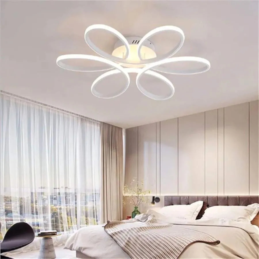 Lustra LED cu telecomanda AYDA 116W, Ondulata, lumina Rece/Calda/Neutra, Dimabila, Alb, imaginea 2