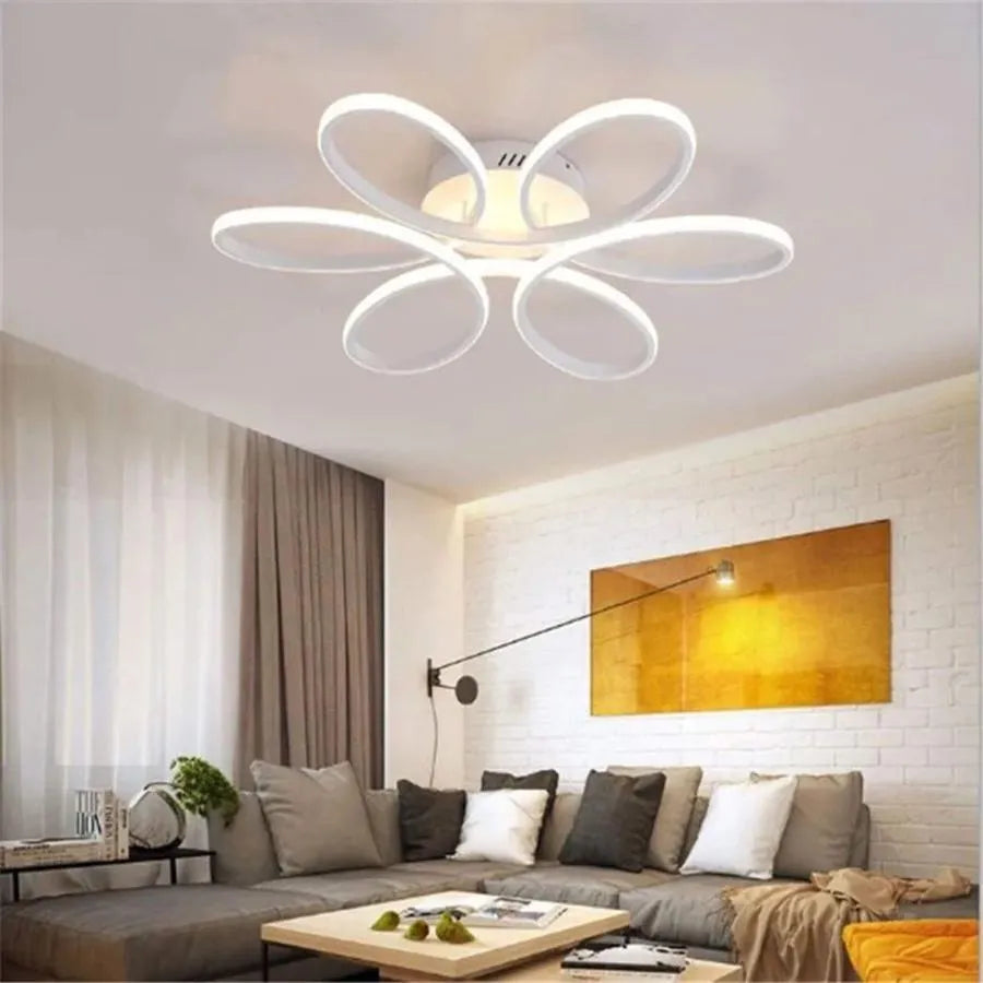 Lustra LED cu telecomanda AYDA 116W, Ondulata, lumina Rece/Calda/Neutra, Dimabila, Alb, imaginea 1