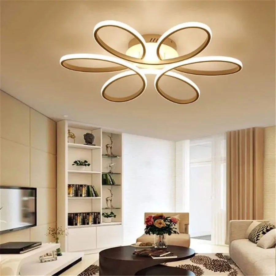 Lustra LED cu telecomanda AYDA 116W, Ondulata, lumina Rece/Calda/Neutra, Dimabila, Alb, imaginea 3
