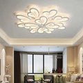 Lustra LED cu telecomanda BLOSSOM 146W, 12 Petale, lumina Rece/Calda/Neutra 3000k/4000k/6000k, Dimabila, Alb