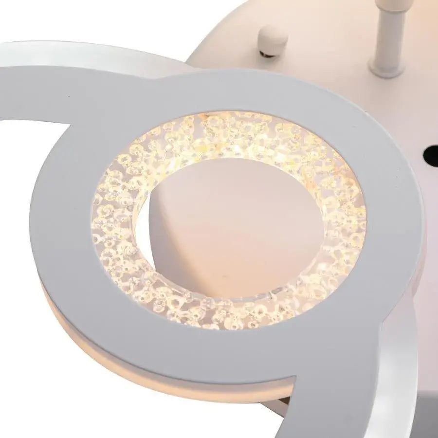 Lustra LED cu telecomanda KADE 80W, 3 Cercuri, lumina Rece/Calda/Neutra, Dimabila, Alb
