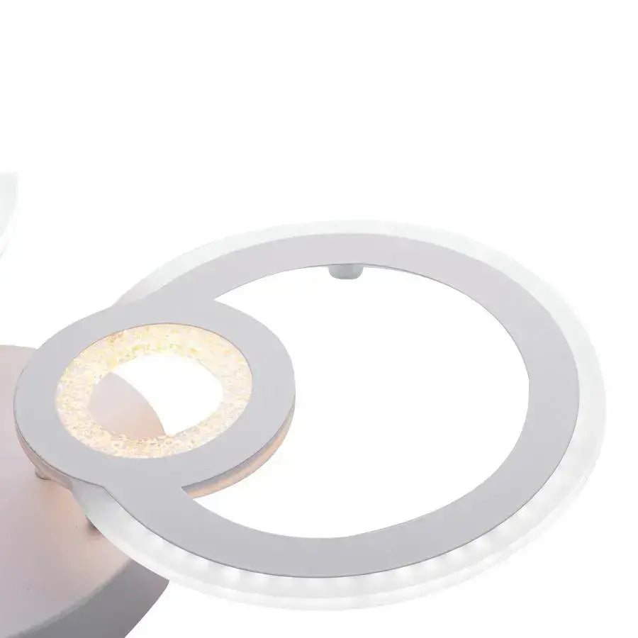 Lustra LED cu telecomanda KADE 80W, 3 Cercuri, lumina Rece/Calda/Neutra, Dimabila, Alb