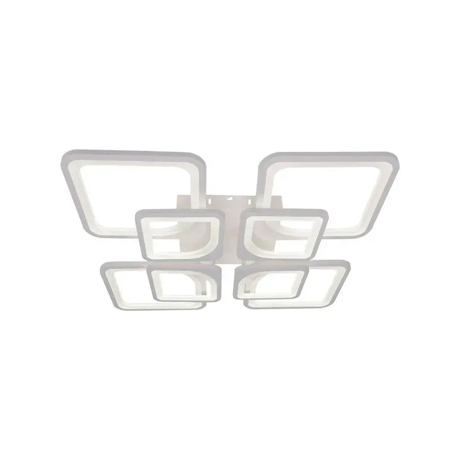 Lustra LED cu telecomanda ZOE 138W, 8 Patrate, lumina Rece/Calda/Neutra, Dimabila, Alb, imaginea 8