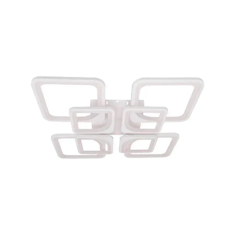 Lustra LED cu telecomanda ZOE 138W, 8 Patrate, lumina Rece/Calda/Neutra, Dimabila, Alb, imaginea 9