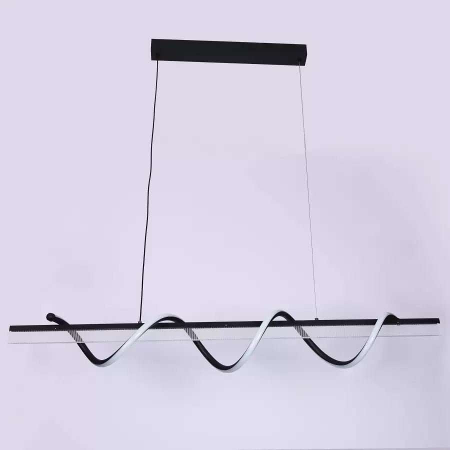 Lustra LED suspendata cu telecomanda JEREMY 94W, Liniara, lumina Rece/Calda/Neutra, Dimabila, Negru