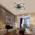 Lustra LED cu telecomanda GLORIOSA 150W, 5 Petale, lumina Rece/Calda/Neutra, Dimabila, Negru