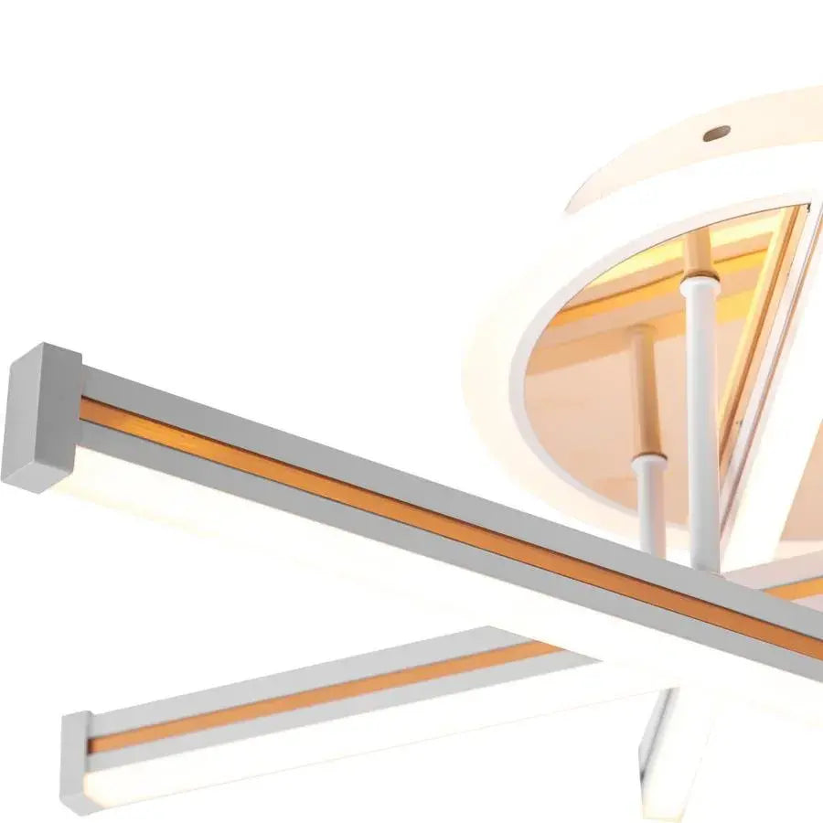 Lustra LED cu telecomanda TAMARA 96W, 3 Elemente, Liniara, lumina Rece/Calda/Neutra, Dimabila, Auriu Alb