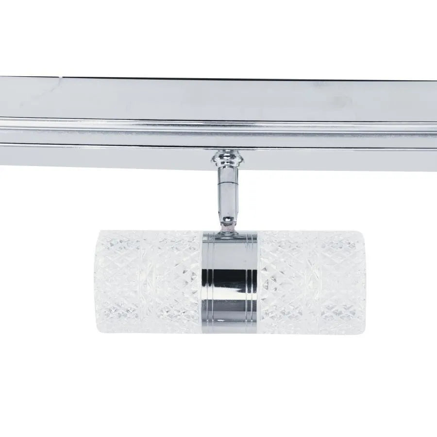 Lustra LED cu proiector reglabil ZORELA 18W, lumina Rece/Calda/Neutra, Crom Lucios Alb