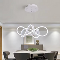 Lustra LED suspendata cu telecomanda INFINITY HALO 69W, lumina Rece/Calda/Neutra, Dimabila, Alb, Inaltime Reglabila