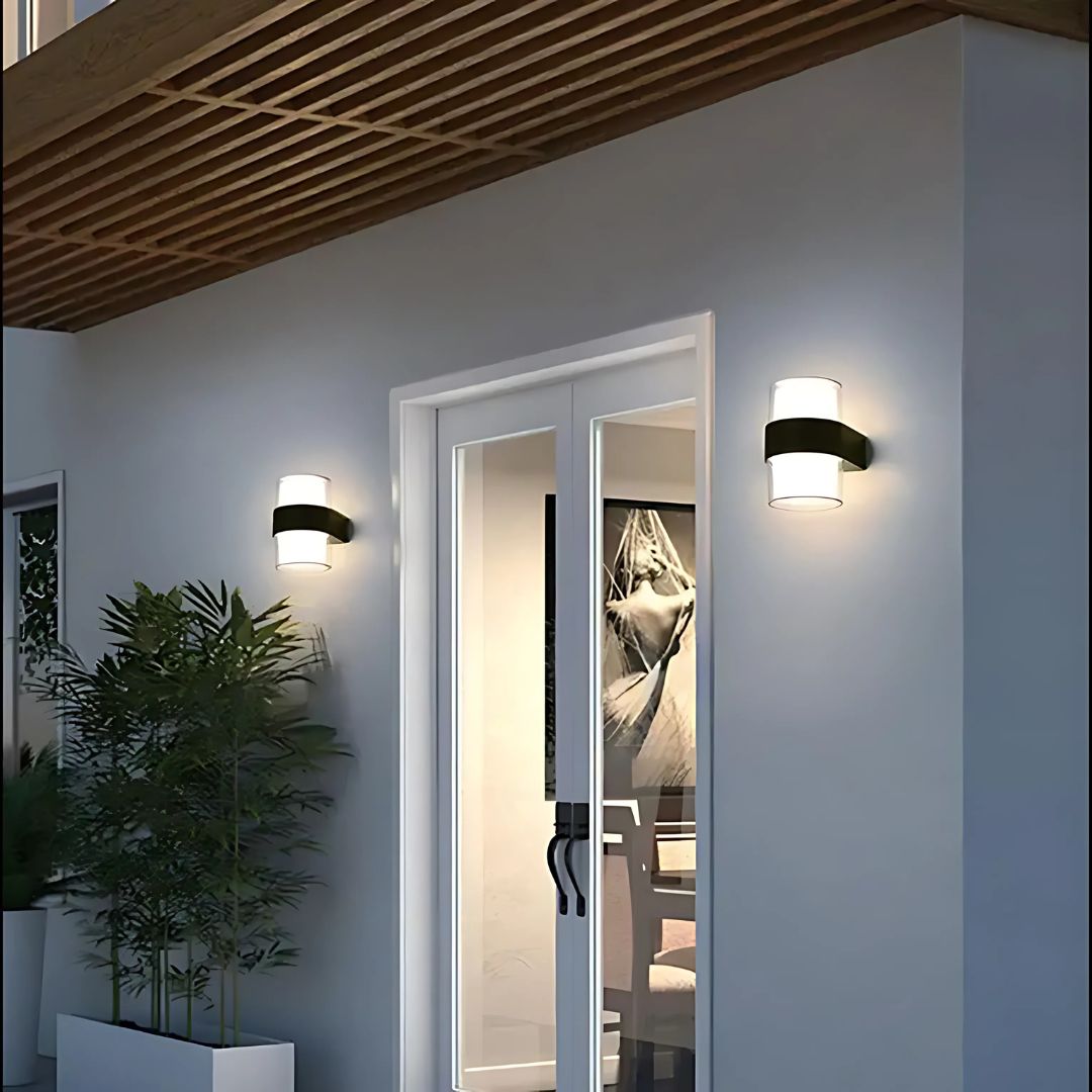 Aplica LED Exterior MIRA, 9W, 2 Surse de lumina, Lumina Calda, Negru, imaginea 4