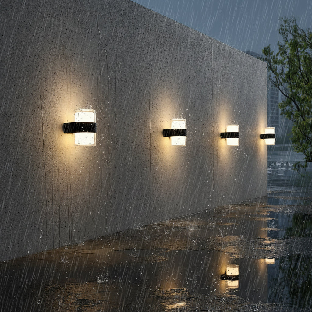 Aplica LED Exterior MIRA, 9W, 2 Surse de lumina, Lumina Calda, Negru, imaginea 3