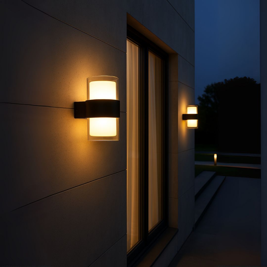 Aplica LED Exterior MIRA, 9W, 2 Surse de lumina, Lumina Calda, Negru, imaginea 2
