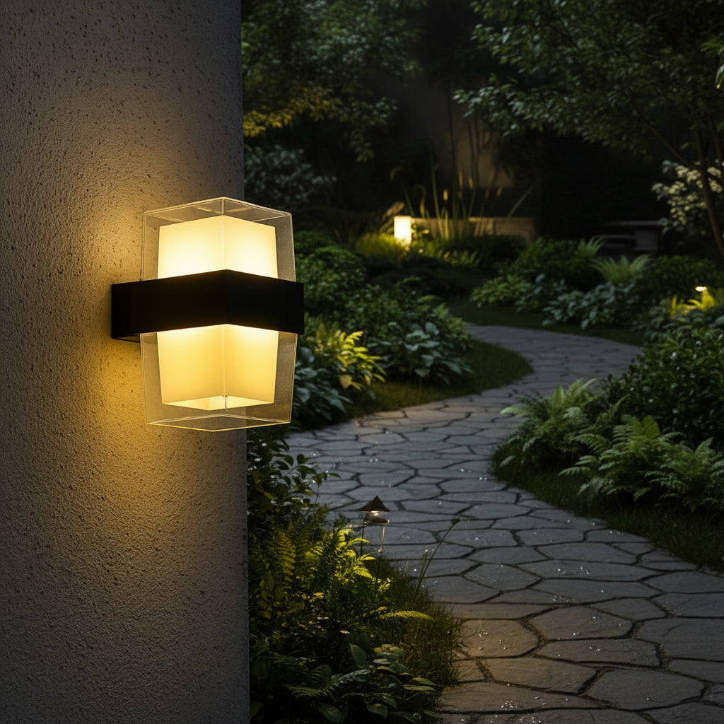 Aplica LED Exterior AMIRA, 8W, 2 Surse de lumina, Lumina Calda, Negru, imaginea 3