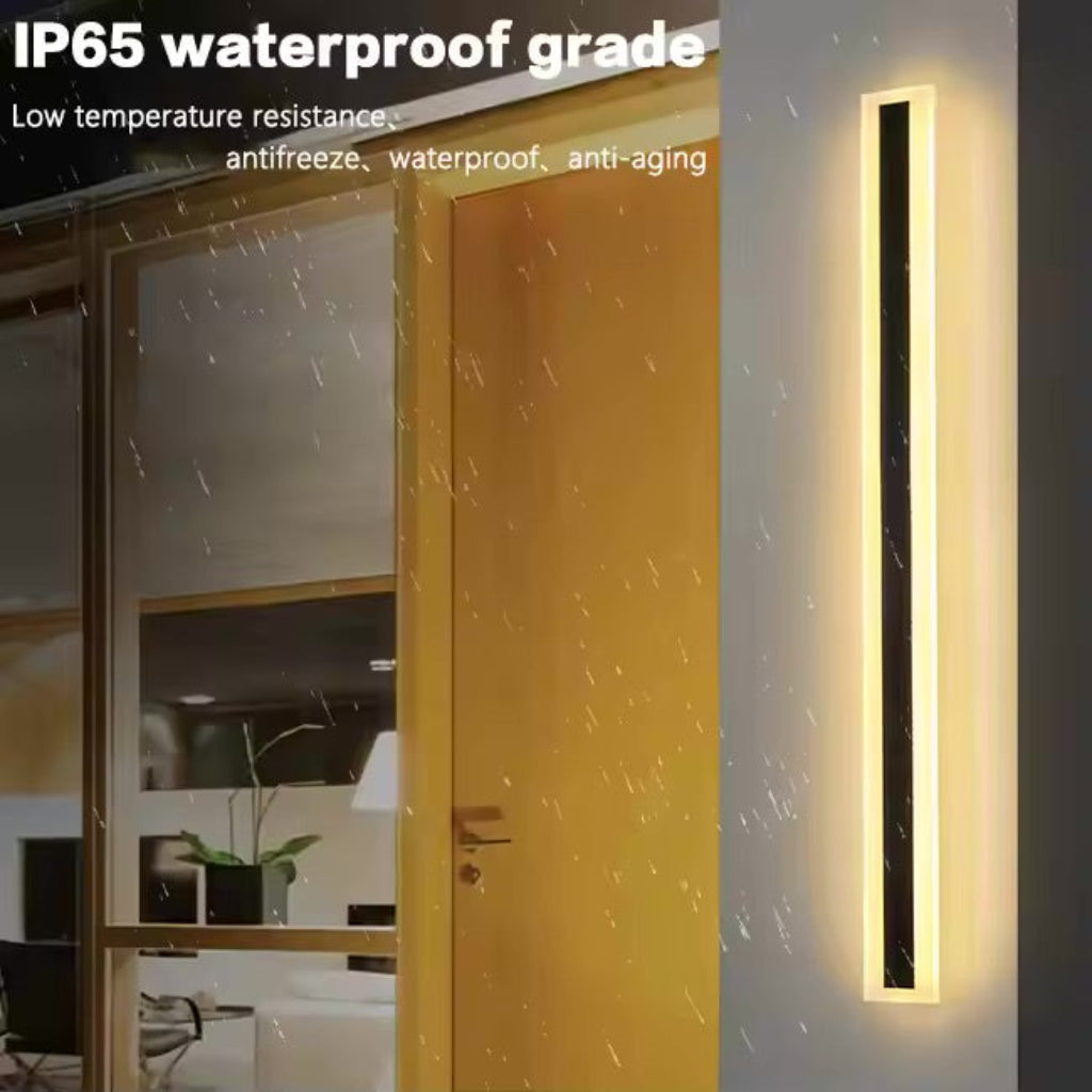 Aplica LED de Exterior Mack, Lungime 60cm, 8W, IP65, Metal, Liniar, Negru