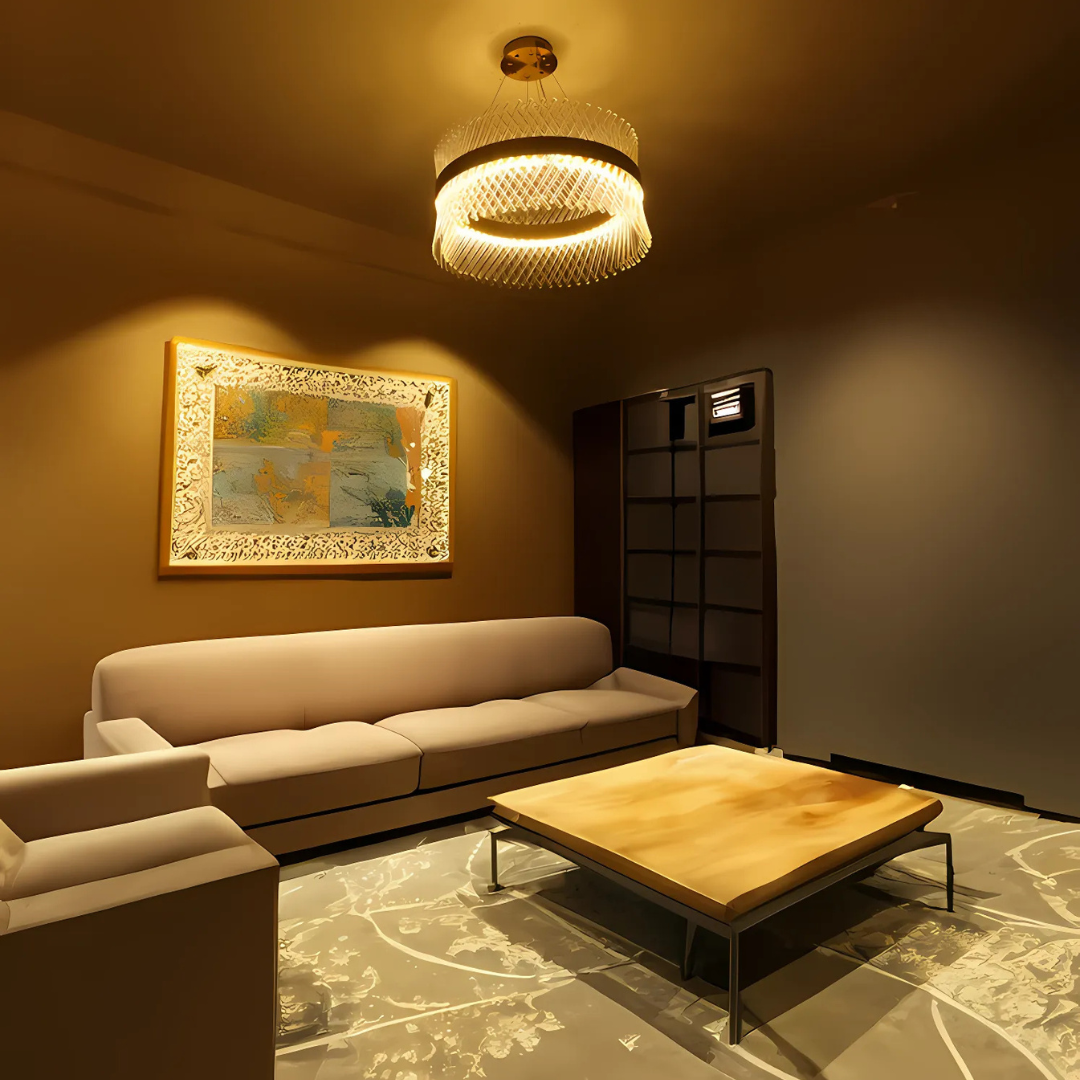 Candelabru Cristal ALHAMBRA Supremo, LED, 102W, Diametru 80cm, Lumina Calda/Rece/Neutra, Dimabil, Inaltime Reglabila, Auriu