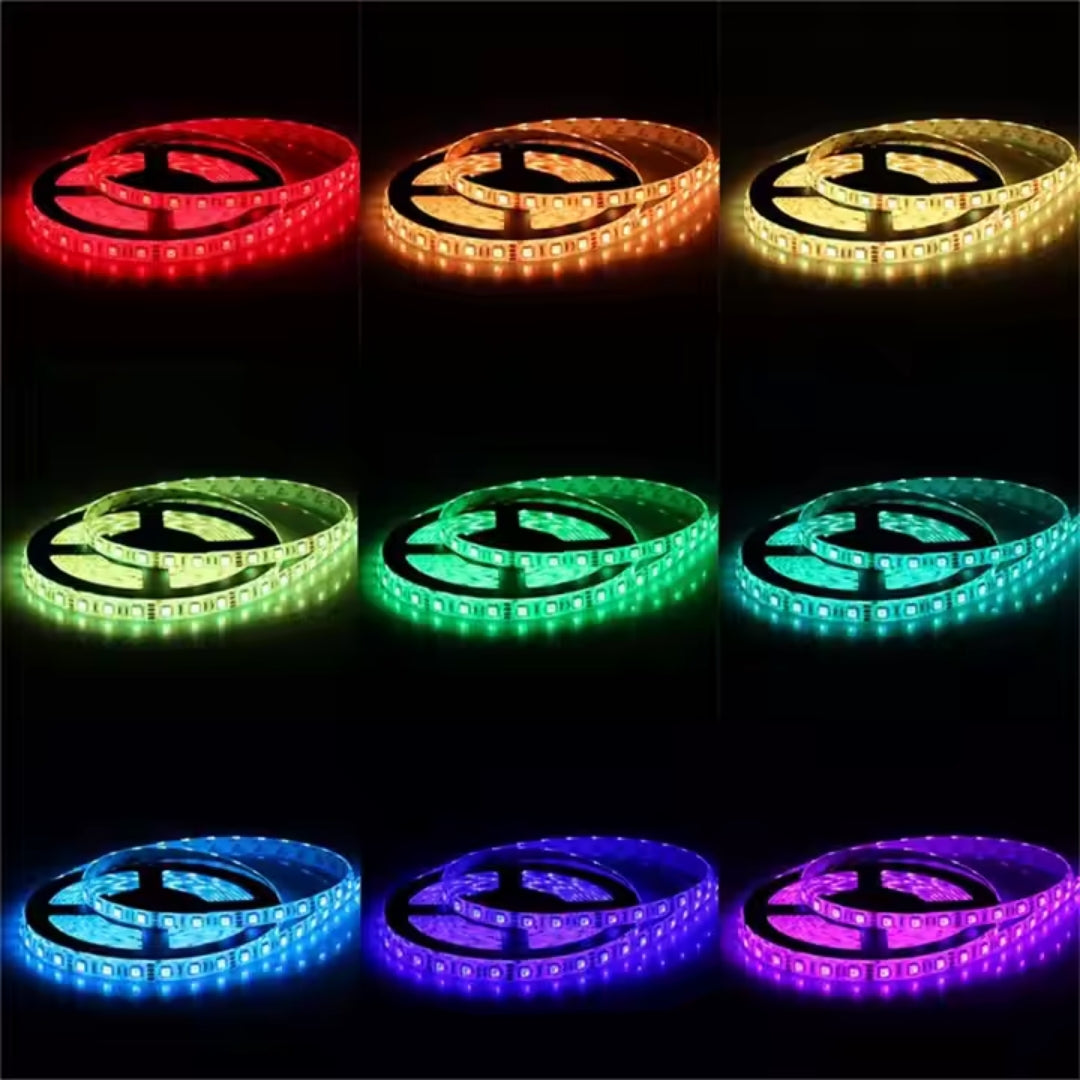 Kit Banda LED 5050 5m cu telecomanda, RGB, 10W/m, 5m, IP44, imaginea 1